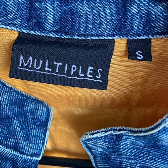 Vintage Denim 100% Silk Lightweight Women’s Jacket Multicolored Size Small - Picture 3 of 5